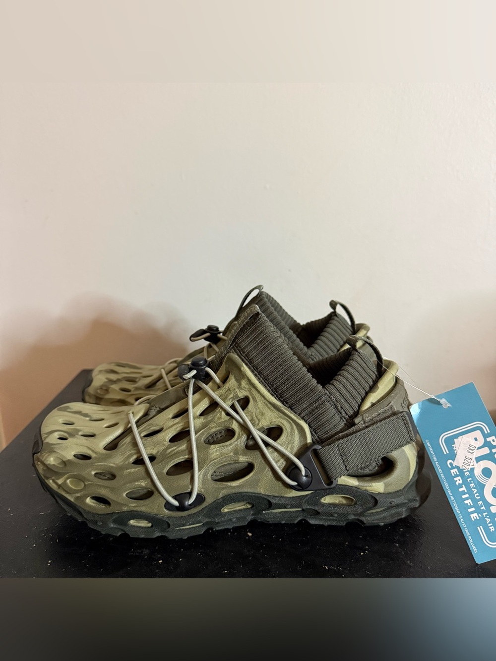 Merrell Women’s 8 NEW Hydro Ripstop 1TRL Moc Olive Green Slip-On Sandal Sneakers - Picture 4 of 8